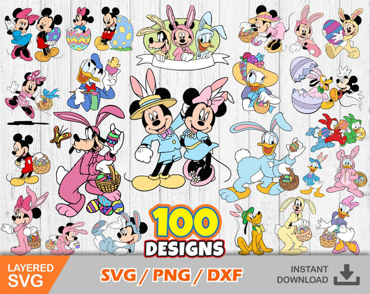 Mickey and Friends Easter clipart SVG Bundle