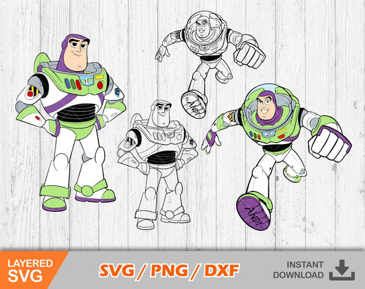Buzz Lightyear clipart SVG Bundle