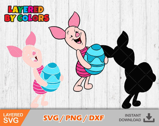 Piglet Easter svg clipart Bundle