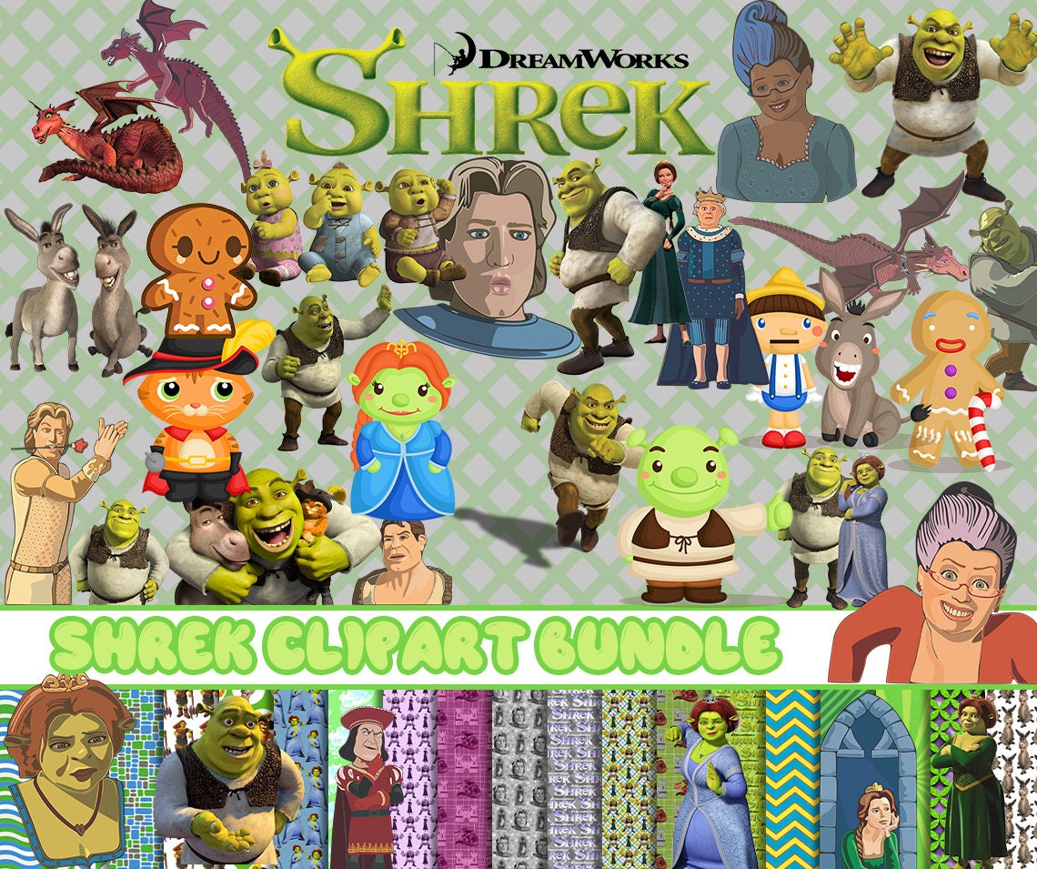 Shrek Clipart bundle PNG