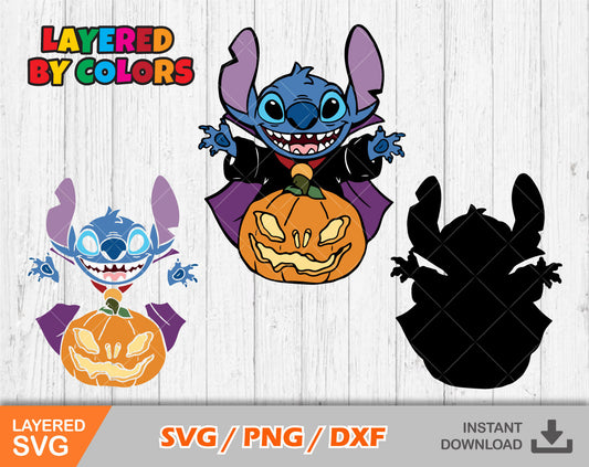 Stitch Halloween clipart SVG Bundle