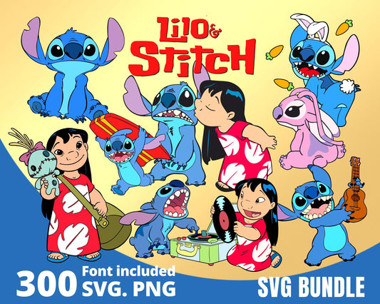 Lilo and Stitch SVG, PNG Bundle