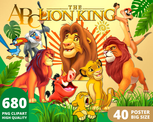 Lion King Clipart PNG bundle