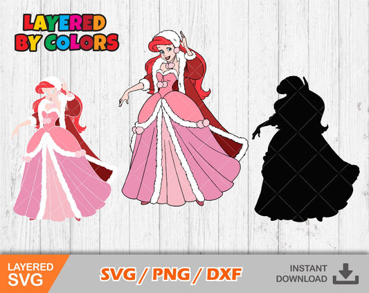 Princess Christmas Clipart SVG Bundle