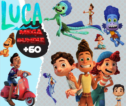 Disney Luca Clipart PNG Bundle