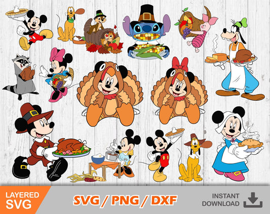 Mickey Thanksgiving SVG Bundle