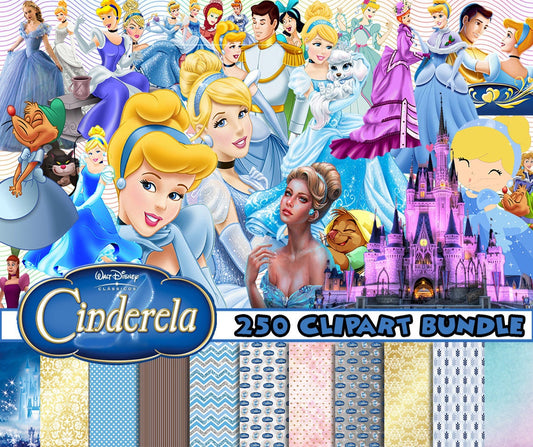 Disney Cinderela clipart png Bundle