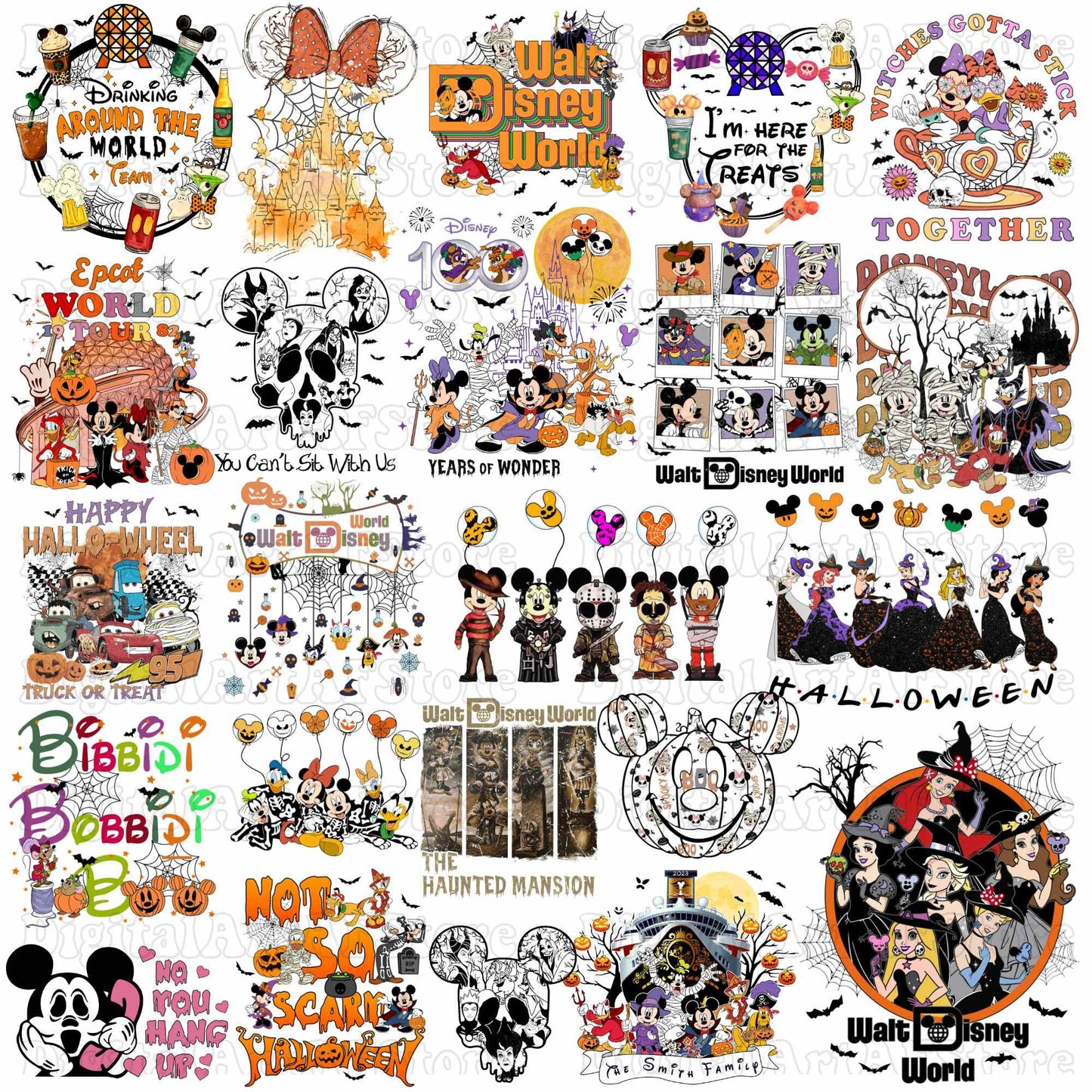 Disney Mickey halloween PNG bundle