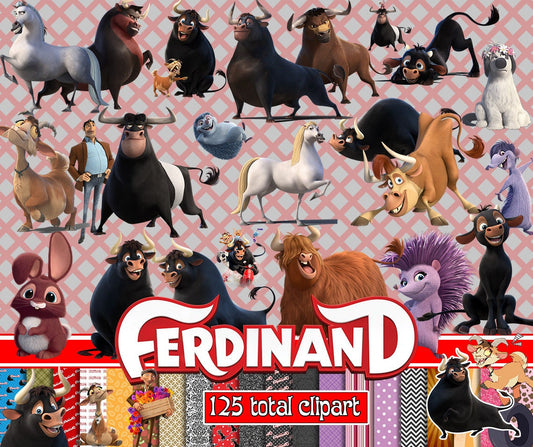 Ferdinand the bull png bundle
