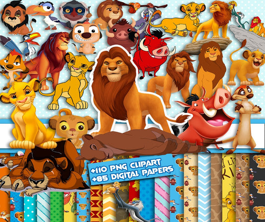 Lion King Clipart PNG Bundle 