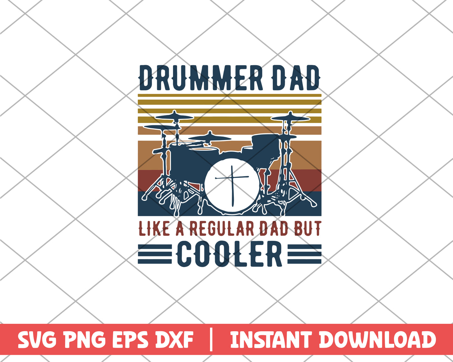 Drummer Dad Father's Day svg