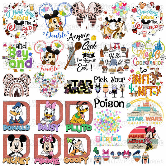 Disney Mickey friends PNG bundle