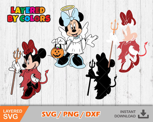 Minnie Halloween clipart SVG Bundle