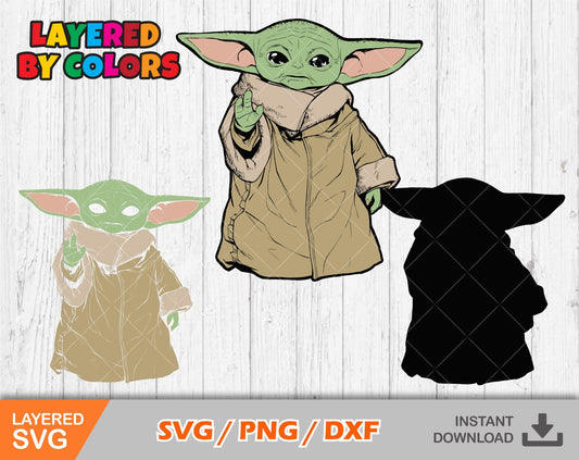 Baby Yoda Clipart SVG Bundle