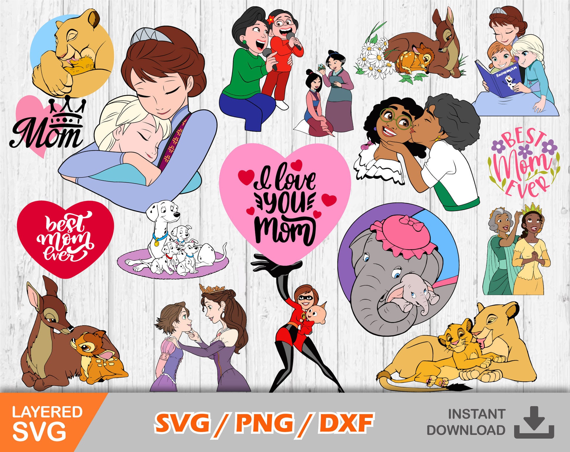 Mothers Day clipart SVG Bundle