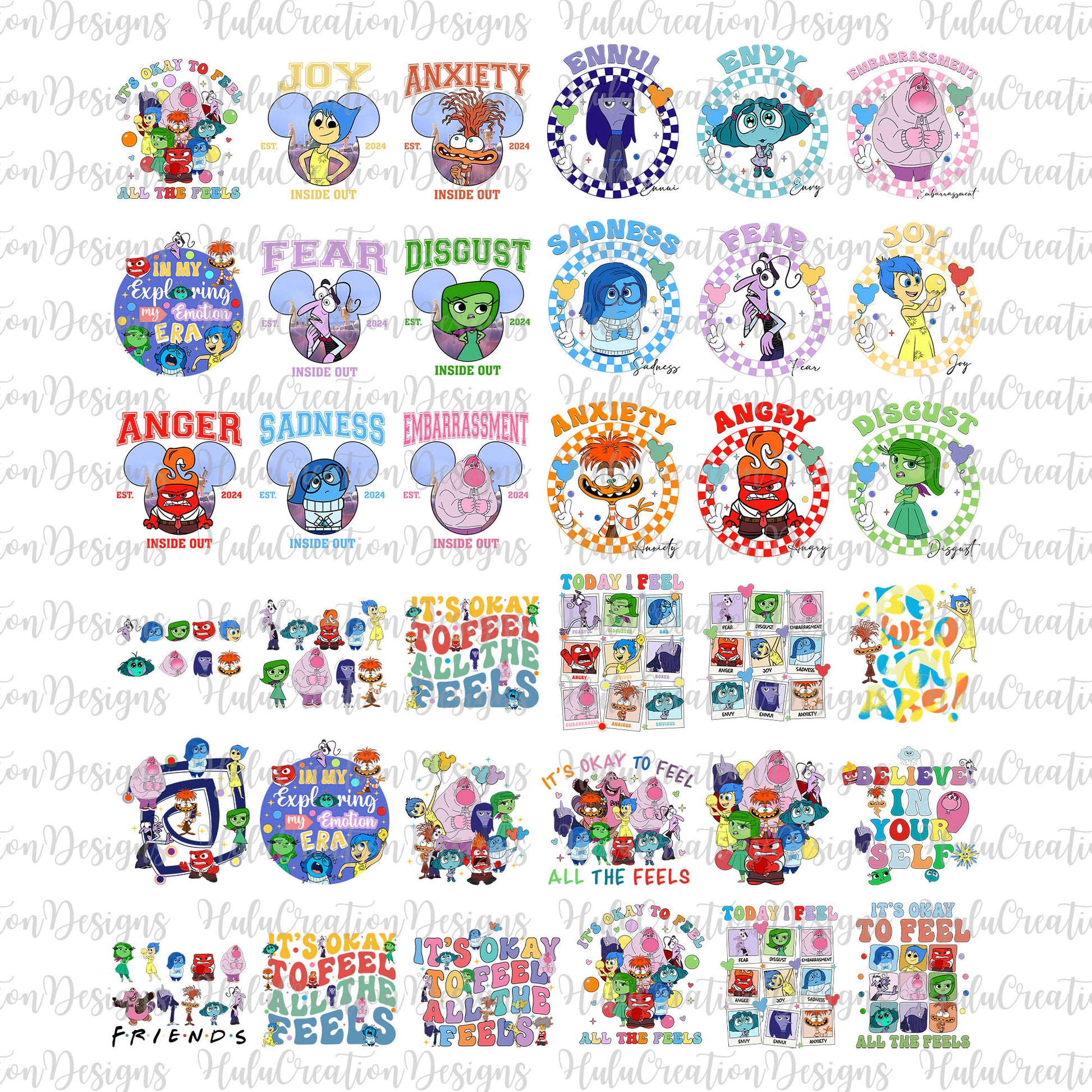 Inside out 2 emotions PNG bundle