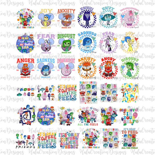 Inside out 2 emotions PNG bundle