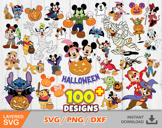 Mickey and Friends Halloween SVG Bundle