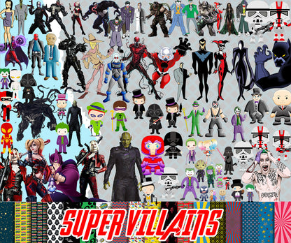 Super Villains PNG Clipart bundle