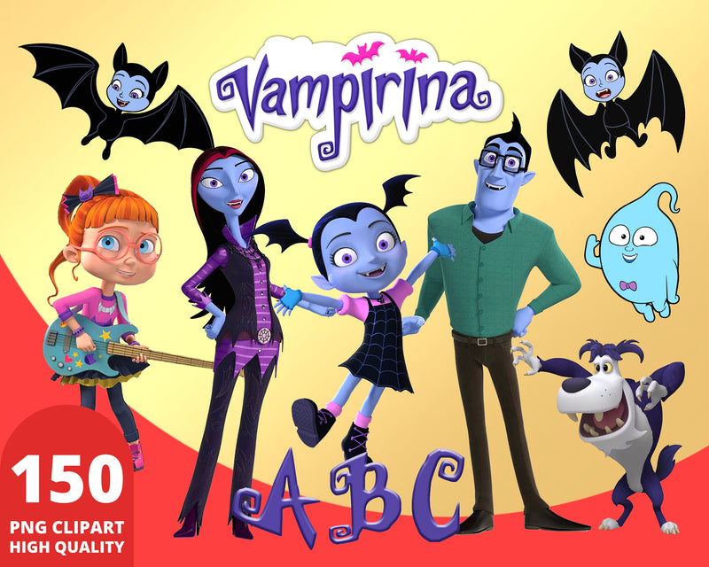 Vampirina Clipart PNG Bundle – svg files for cricut