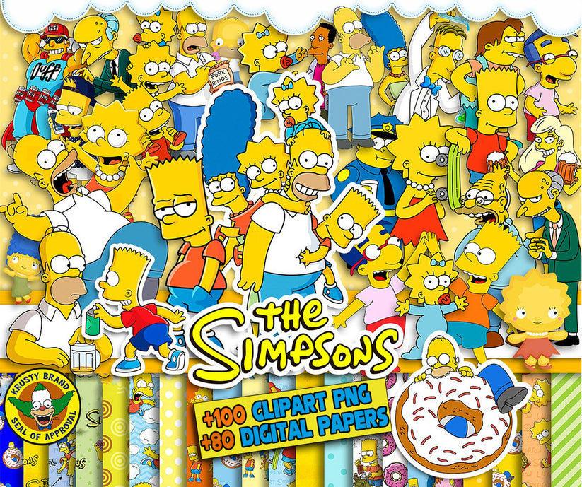 Simpsoms Vector The Simpsons ClipArt PNG bundle – svg files for cricut