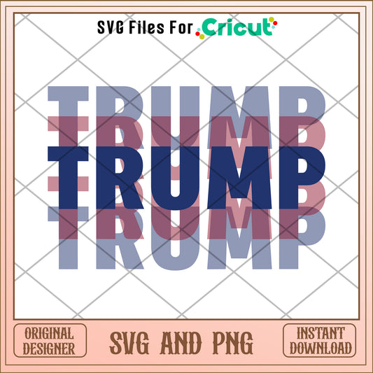 Trump 2024 name desgin SVG