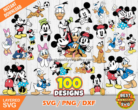 Classic Mickey and friends SVG Bundle