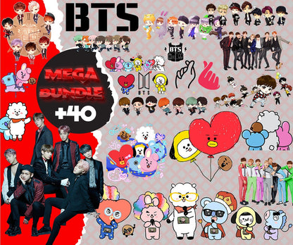 Quality BTS music Kpop PNG Bundle