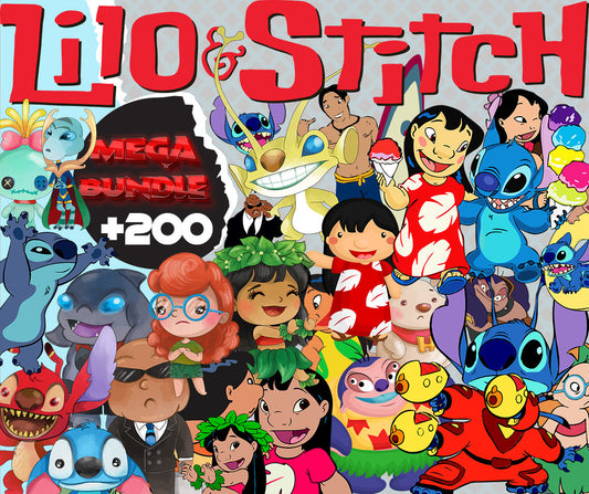 Lilo and Stitch clipart PNG bundle