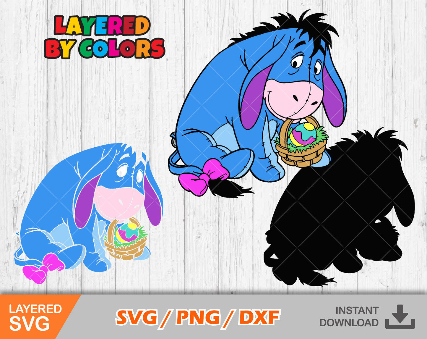 Eeyore Easter clipart SVG Bundle