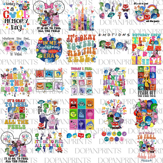 Inside out it okay to feel PNG bundle