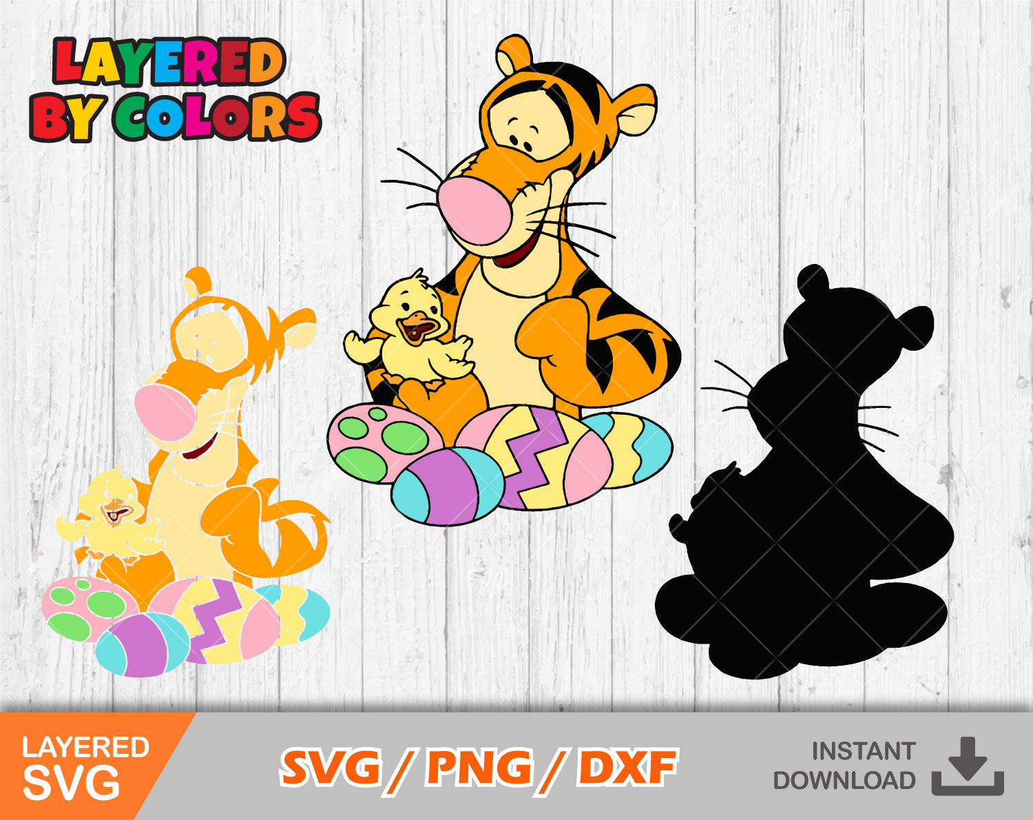 Tigger Easter svg clipart Bundle