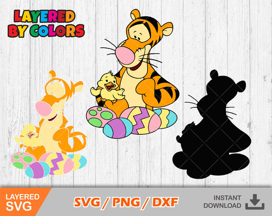Tigger Easter svg clipart Bundle