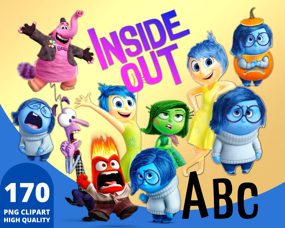 Inside Out Clipart PNG bundle – svg files for cricut