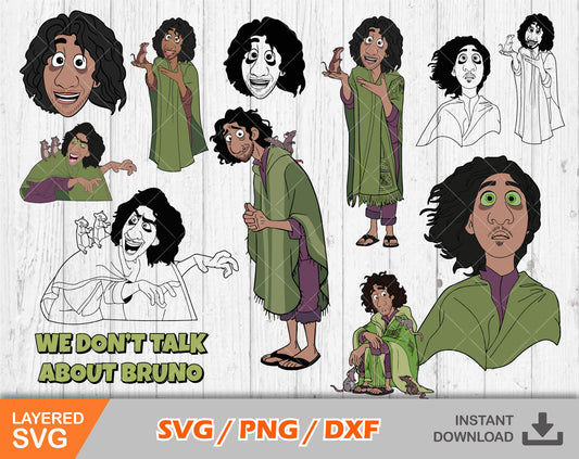 Encanto Bruno clipart SVG Bundle