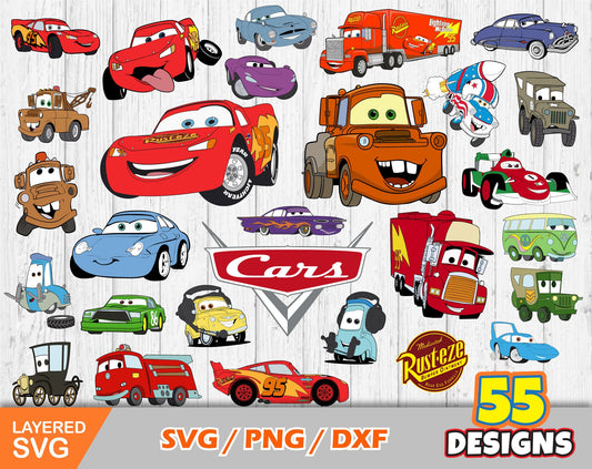 Disney Cars clipart SVG Bundle