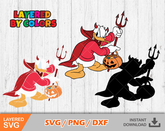 Donald Duck Halloween clipart SVG Bundle
