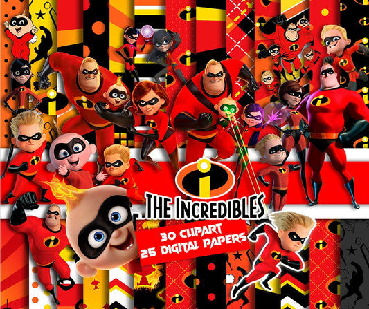 Incredibles Clipart PNG Bundle