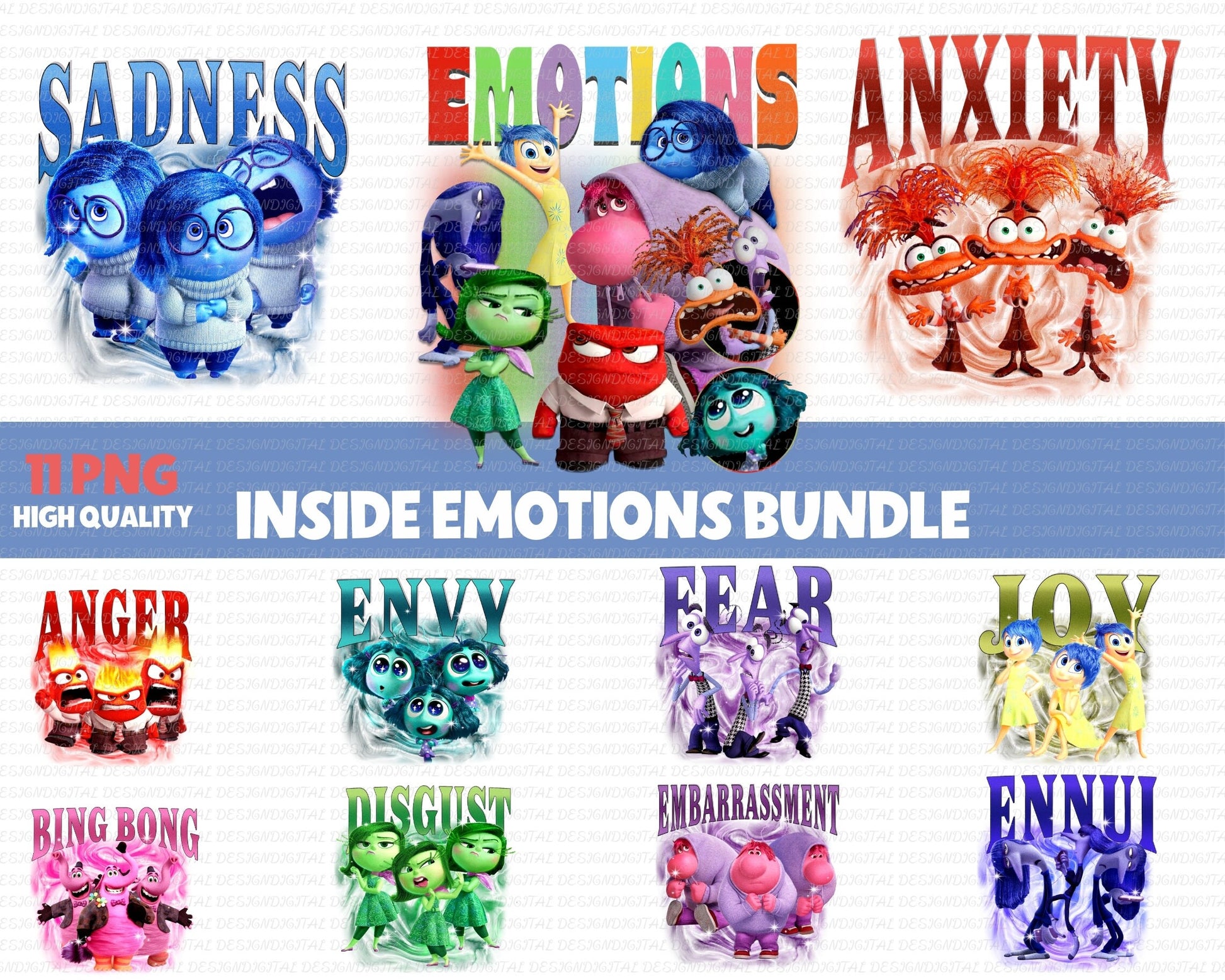 Inside emotions PNG bundle