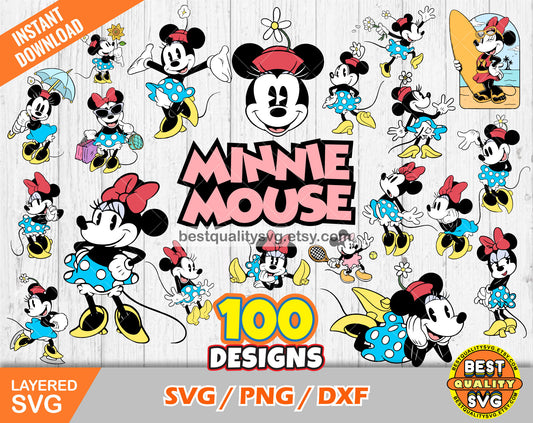 Classic Minnie 100 cliparts SVG Bundle