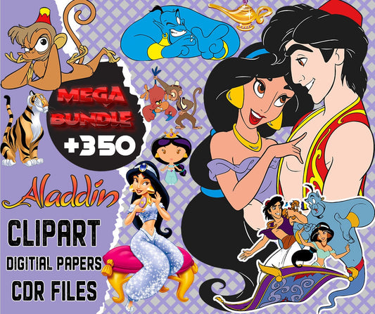Aladdin disney princess PNG bundle