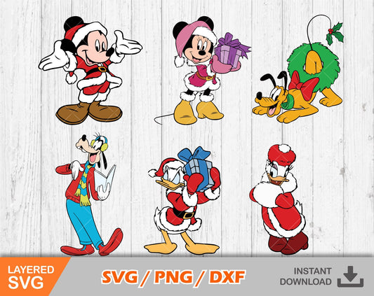 Mickey and Friends Christmas SVG Bundle