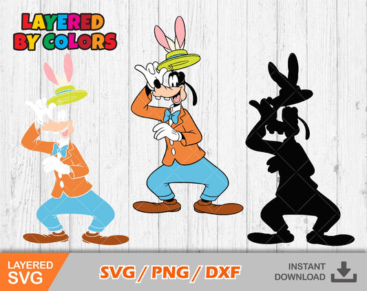 Goofy Easter clipart SVG Bundle