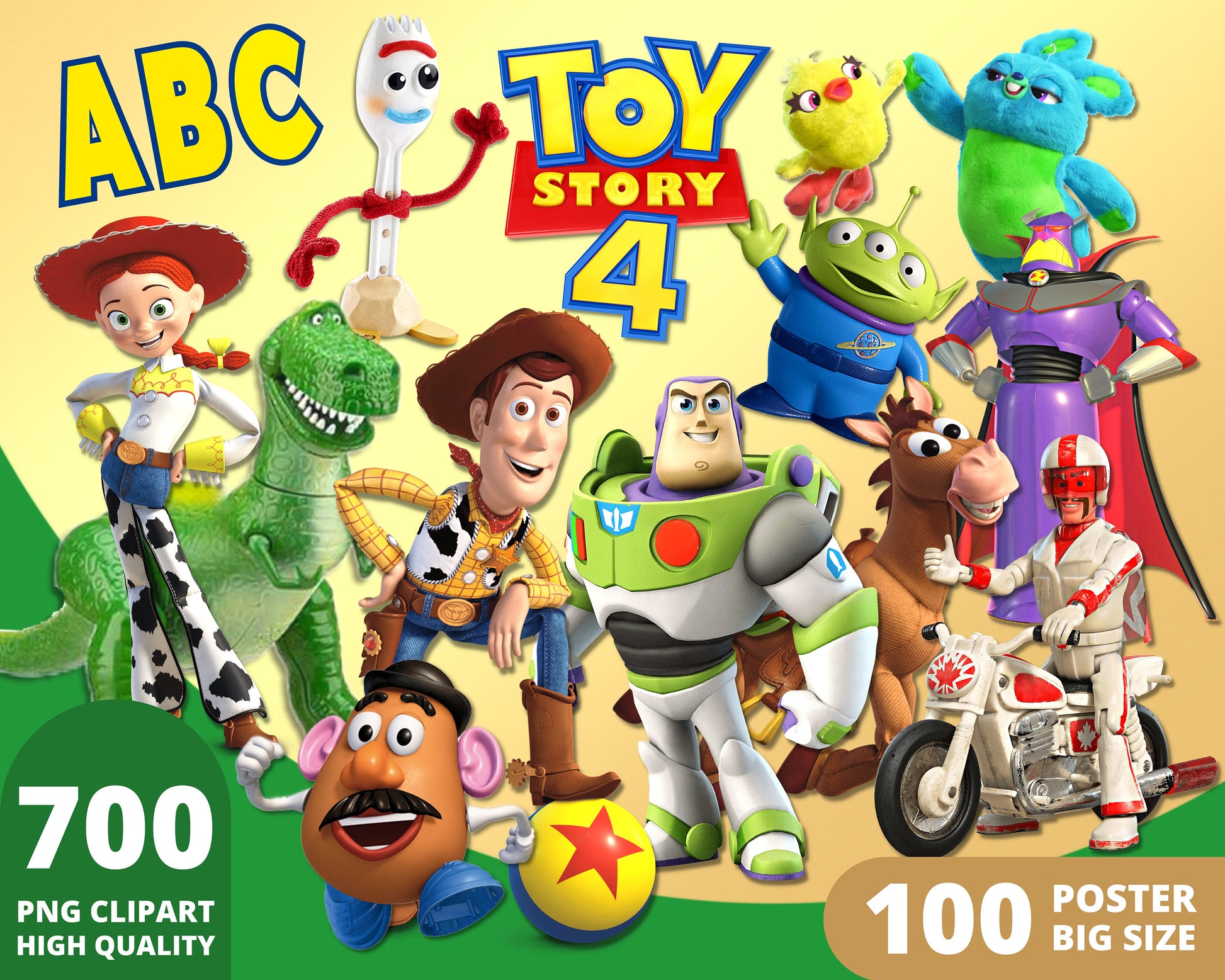 Toy story Clipart PNG bundle