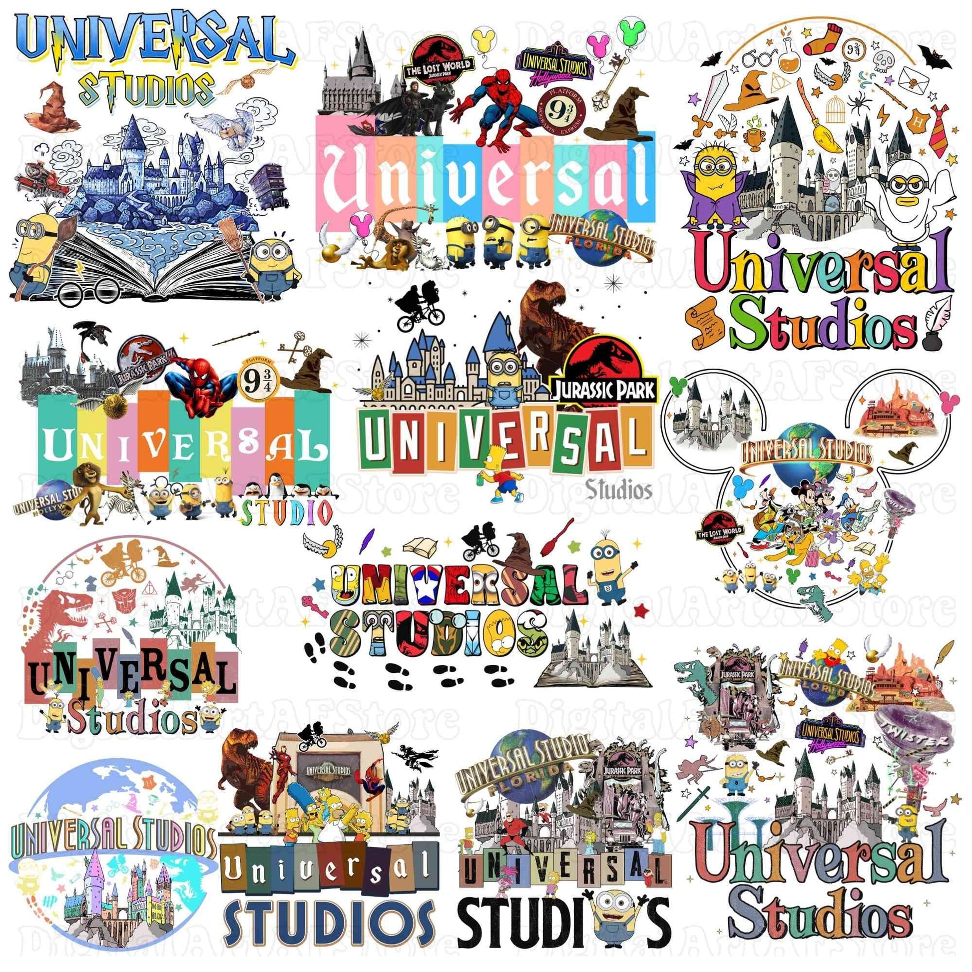 Disney Universal studios PNG bundle