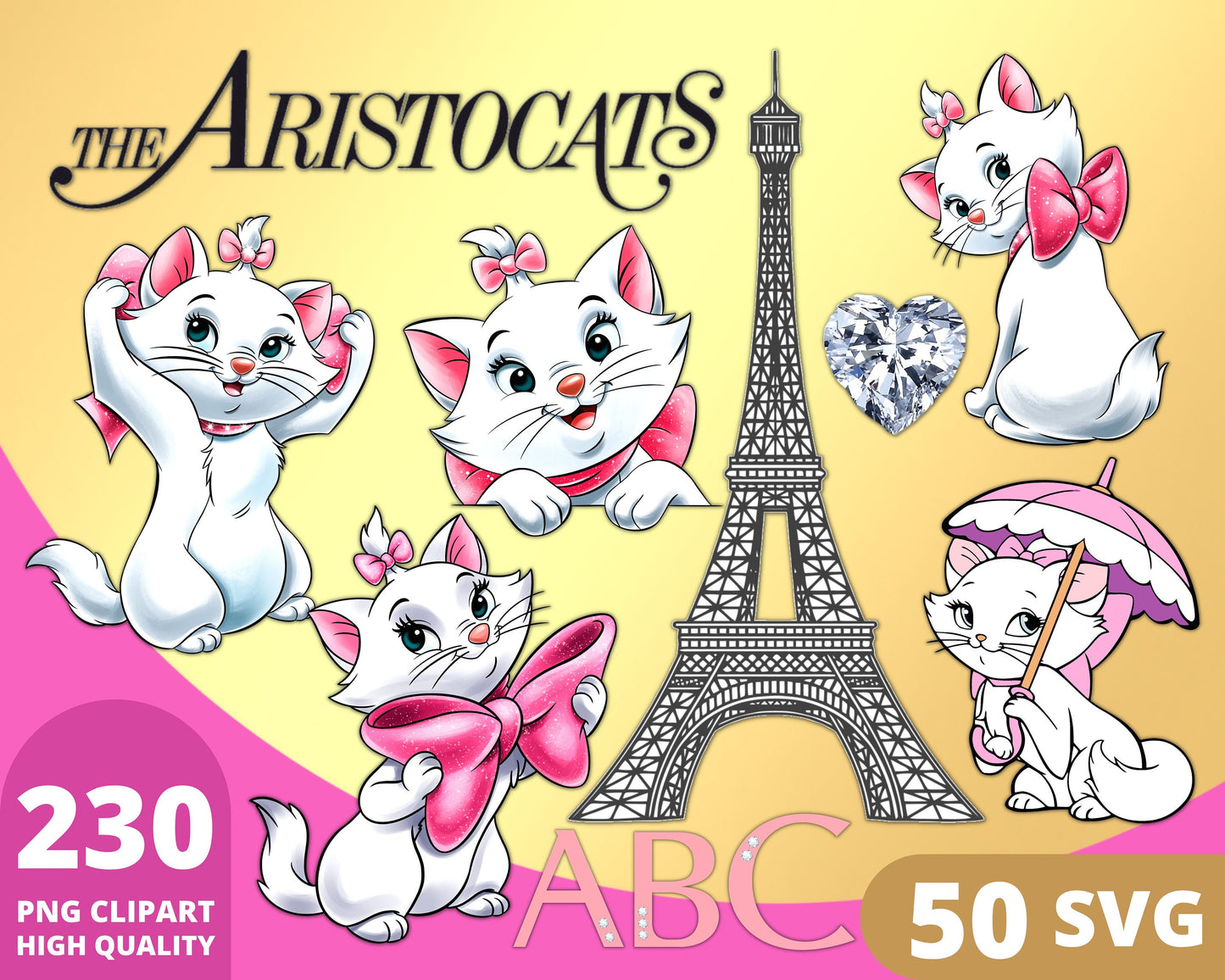 Aristocats Clipart bundle Svg