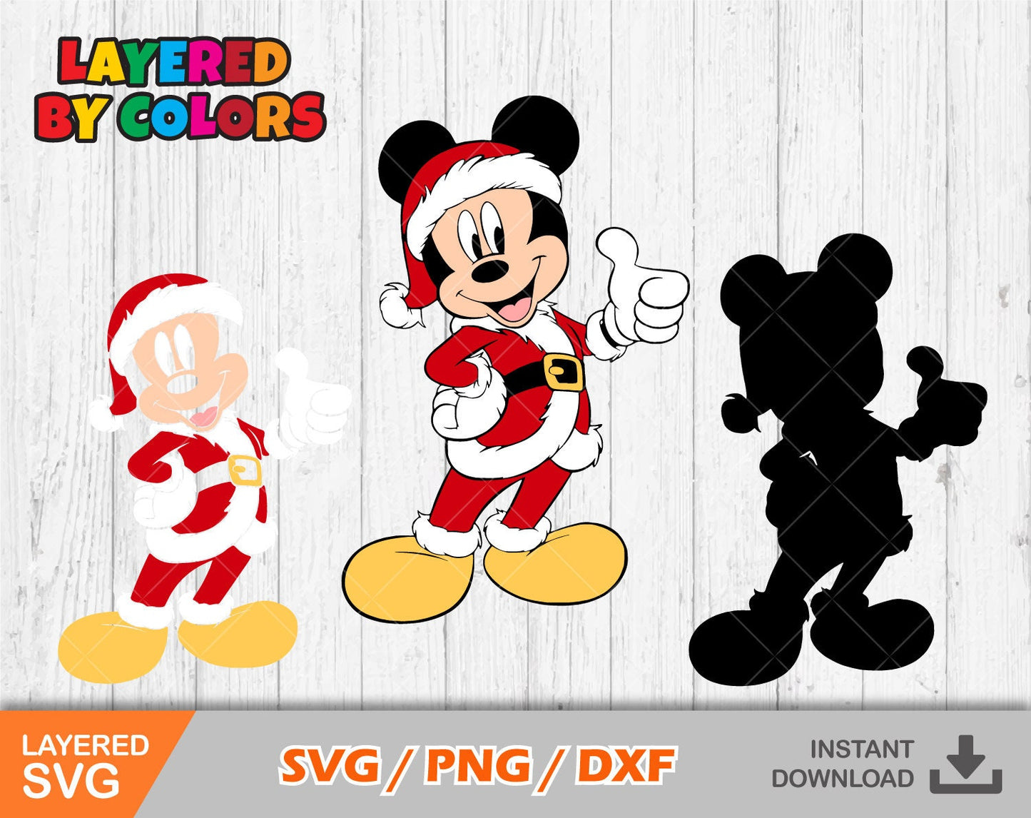 Mickey mouse Christmas Clipart SVG Bundle