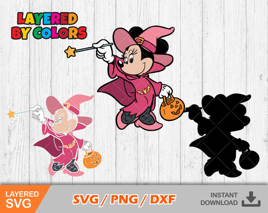 Disney Minnie Halloween clipart SVG Bundle