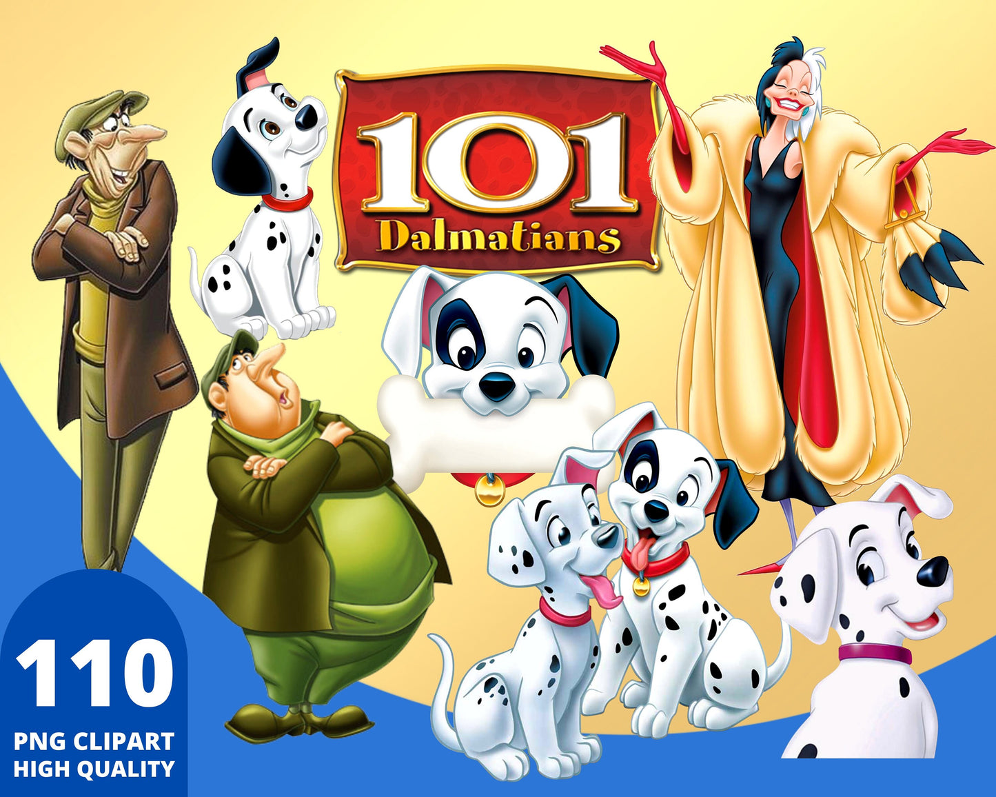 101 Dalmatian png Bundle, Digital download