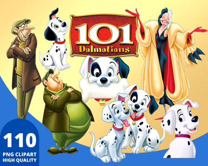 101 Dalmatian png Bundle, Digital download